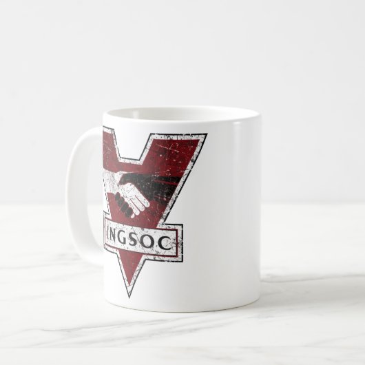 INGSOC 1984 George Orwell Mass Surveillance  Kaffeetasse (Vorderseite Links)