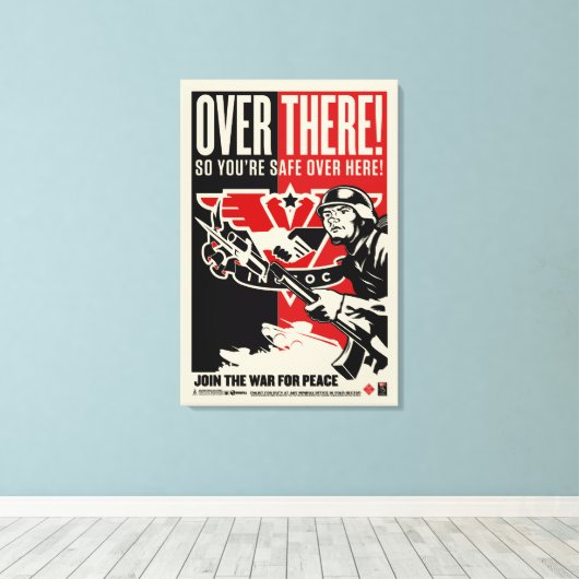 INGSOC dort drüben, zerrissene Leinwand (Insitu (Holzboden))