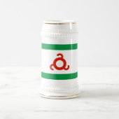 Ingushetia-Flagge Bierglas (Mittel)