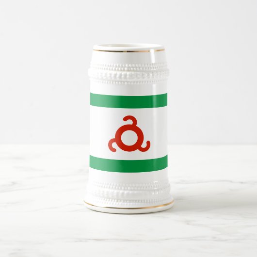 Ingushetia-Flagge Bierglas (Mittel)