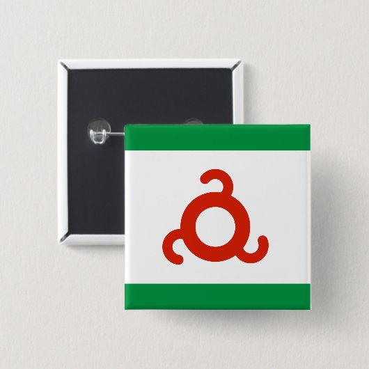 Ingushetia-Flagge Button (Vorne & Hinten)