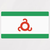 Ingushetia-Flagge Etiketten (Design 2)