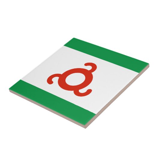 Ingushetia-Flagge Fliese (Seite)