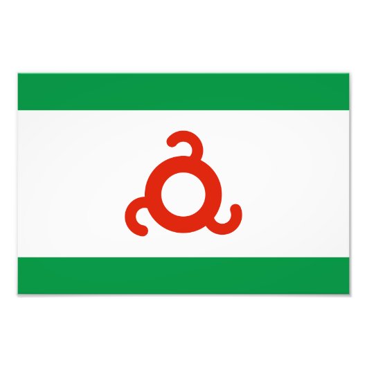 Ingushetia-Flagge Fotodruck (Vorne)