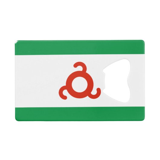 Ingushetia-Flagge Geldbeutel Flaschenöffner (Vorderseite (Horizontal))