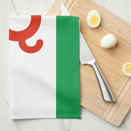 Ingushetia-Flagge Geschirrtuch (Viertel Falte)