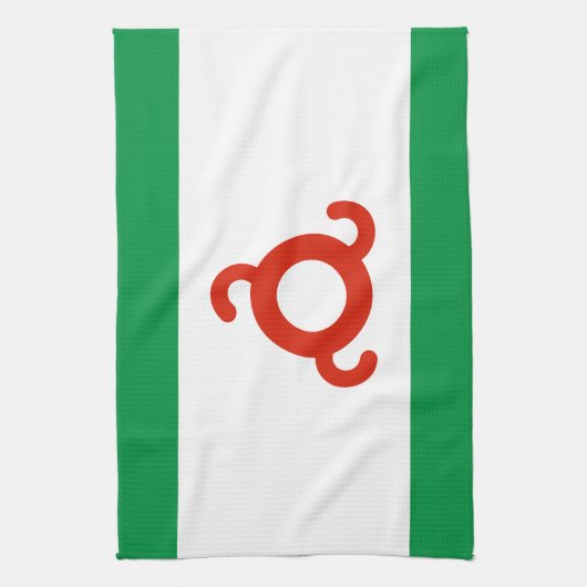 Ingushetia-Flagge Geschirrtuch (Vertikal)