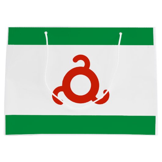 Ingushetia-Flagge Große Geschenktüte (Vorderseite)