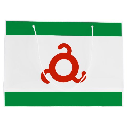 Ingushetia-Flagge Große Geschenktüte (Rückseite)