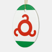 Ingushetia-Flagge Keramik Ornament (Links)