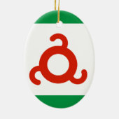 Ingushetia-Flagge Keramik Ornament (Hinten)