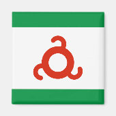 Ingushetia-Flagge Magnet (Vorne)