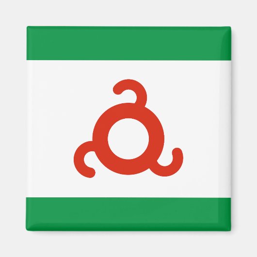 Ingushetia-Flagge Magnet (Vorne)