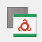 Ingushetia-Flagge Magnet (Vorderseite/Rückseite)