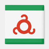 Ingushetia-Flagge Magnet (Vorne)