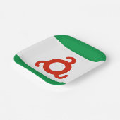 Ingushetia-Flagge Pappteller (Gewinkelt)