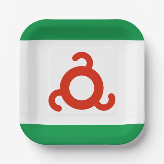 Ingushetia-Flagge Pappteller (Vorderseite)