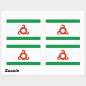 Ingushetia-Flagge Rechteckiger Aufkleber (Blatt)