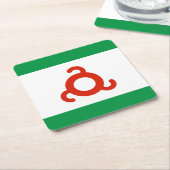 Ingushetia-Flagge Rechteckiger Pappuntersetzer (angewinkelt)