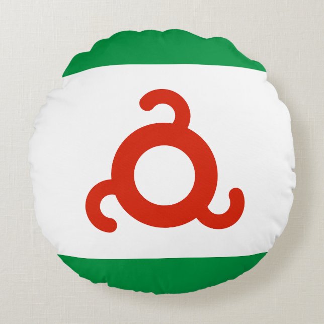 Ingushetia-Flagge Rundes Kissen (Vorderseite)