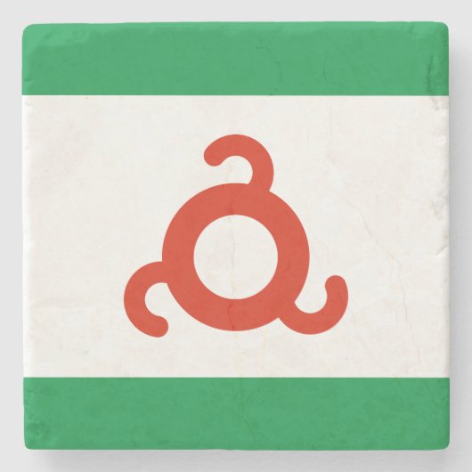 Ingushetia-Flagge Steinuntersetzer (Vorderseite)