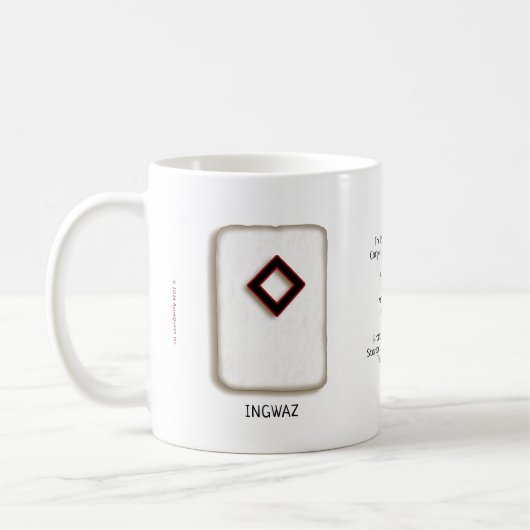 Ingwaz-Runenstein 11 oz. Tasse (Links)