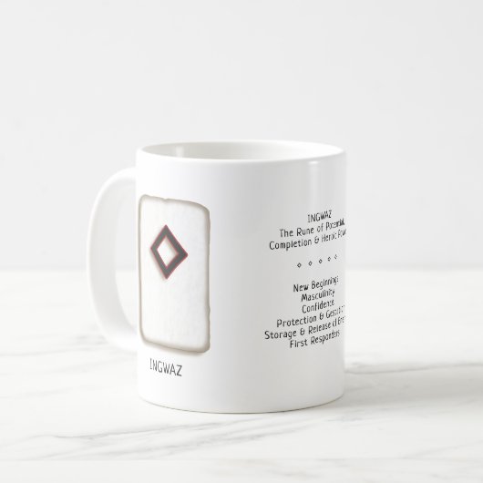 Ingwaz RuneStone-Tasse Kaffeetasse (Vorderseite Links)