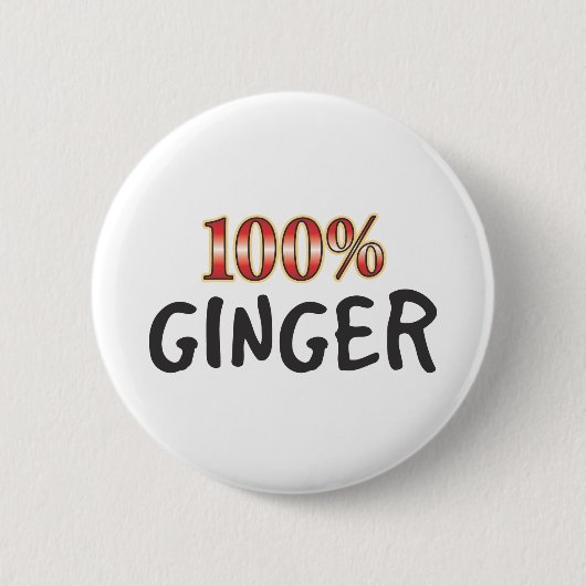 Ingwer 100 Prozent Button (Vorderseite)