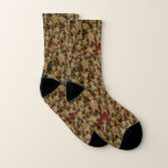 Ingwer-Brot-Collagen-Socken Socken<br><div class="desc">Lebkuchenplätzchen-Collagenmuster.</div>