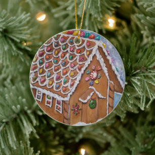 Ingwer Brot House Keramik Ornament