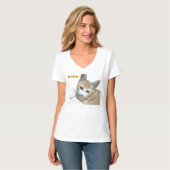 Ingwer Cat , lustiger Text, mit Ihrem Foto anpasse T-Shirt (Vorderseite Vollansicht)