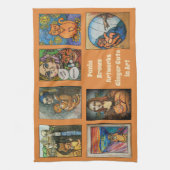 Ingwer Cats in Art Geschirrtuch (Vertikal)