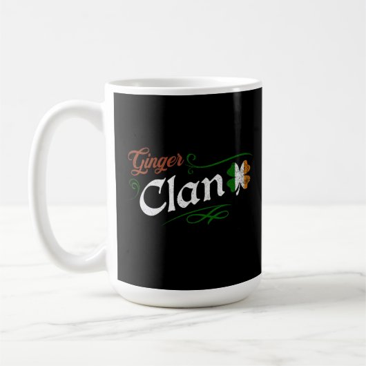 Ingwer Clan St Patrick’s Day Irischer Rotschopf Vi Kaffeetasse (Links)
