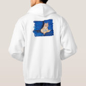 Ingwer Gamer Katze Hoodie (Rückseite)