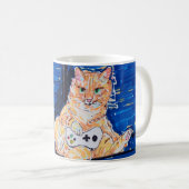 Ingwer-Gamer-Katze Kaffeetasse (VorderseiteRechts)
