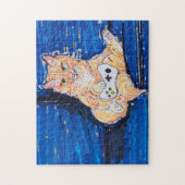 Ingwer-Gamer-Katze Puzzle (Vertikal)