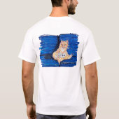 Ingwer Gamer Katze T-Shirt (Rückseite)