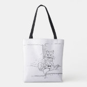 Ingwer-Gamer-Katze Tasche (Rückseite)