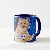 Ingwer Gamer Katze Tasse (VorderseiteRechts)