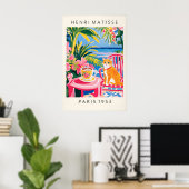 Ingwer getigerte Katze Kunstprint Matisse Stil Kaf Poster (Heimbüro)