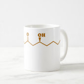 Ingwer Gingerol Molekül-chemische Formel Kaffeetasse (VorderseiteRechts)
