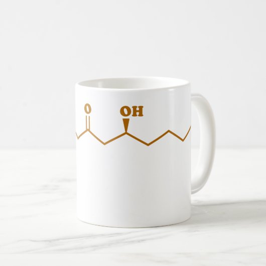 Ingwer Gingerol Molekül-chemische Formel Kaffeetasse (VorderseiteRechts)