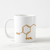 Ingwer Gingerol Molekül-chemische Formel Kaffeetasse (Links)