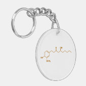 Ingwer Gingerol Molekül-chemische Formel Schlüsselanhänger (Vorderseite links)
