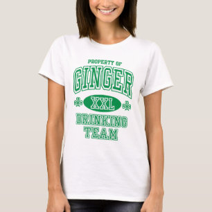 Ingwer-irisches trinkendes Team T-Shirt