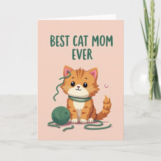 Ingwer Kätzchen beste Katzenmutter aller Zeiten Ka Karte (Vorderseite)