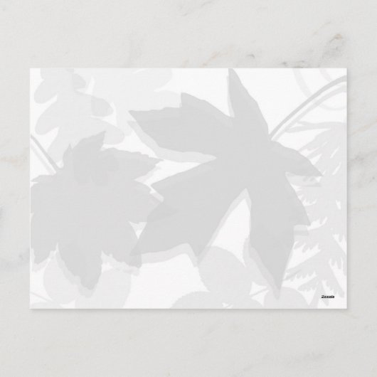 Ingwer-Katze u. Blätter - Postkarte (Rückseite)