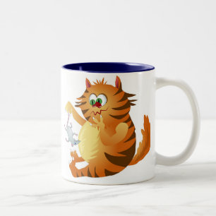 Ingwer-Katze Zweifarbige Tasse