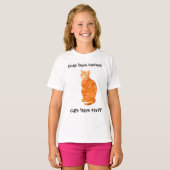 Ingwer-Katzen-Damen Lang-sleeved T - Shirt (Vorne ganz)