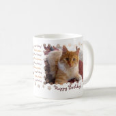 Ingwer-Katzen-Katzen-Kätzchen glückliche Birhtday Kaffeetasse (VorderseiteRechts)